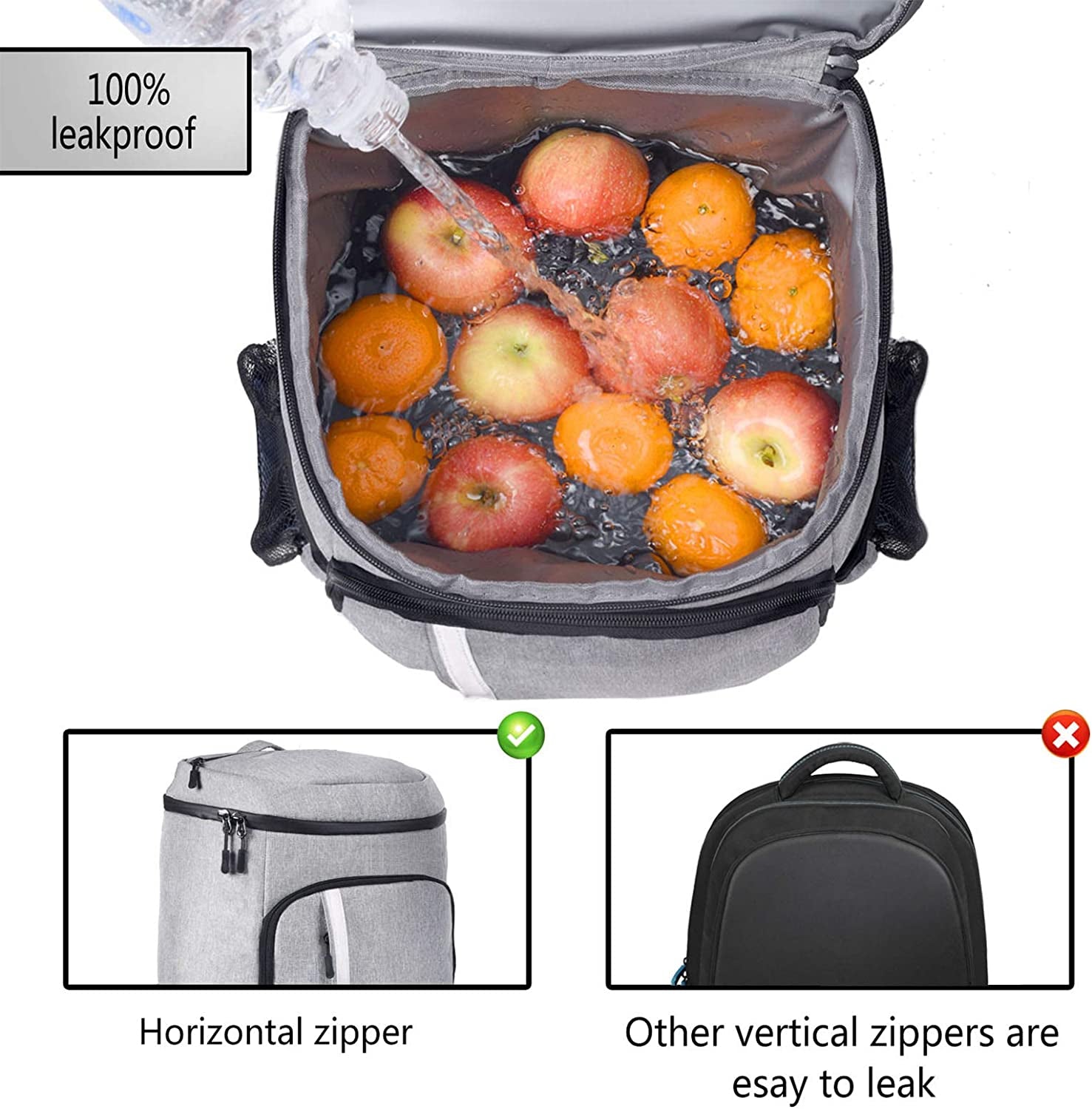  Leakproof Insulated Waterproof Backpack Cooler