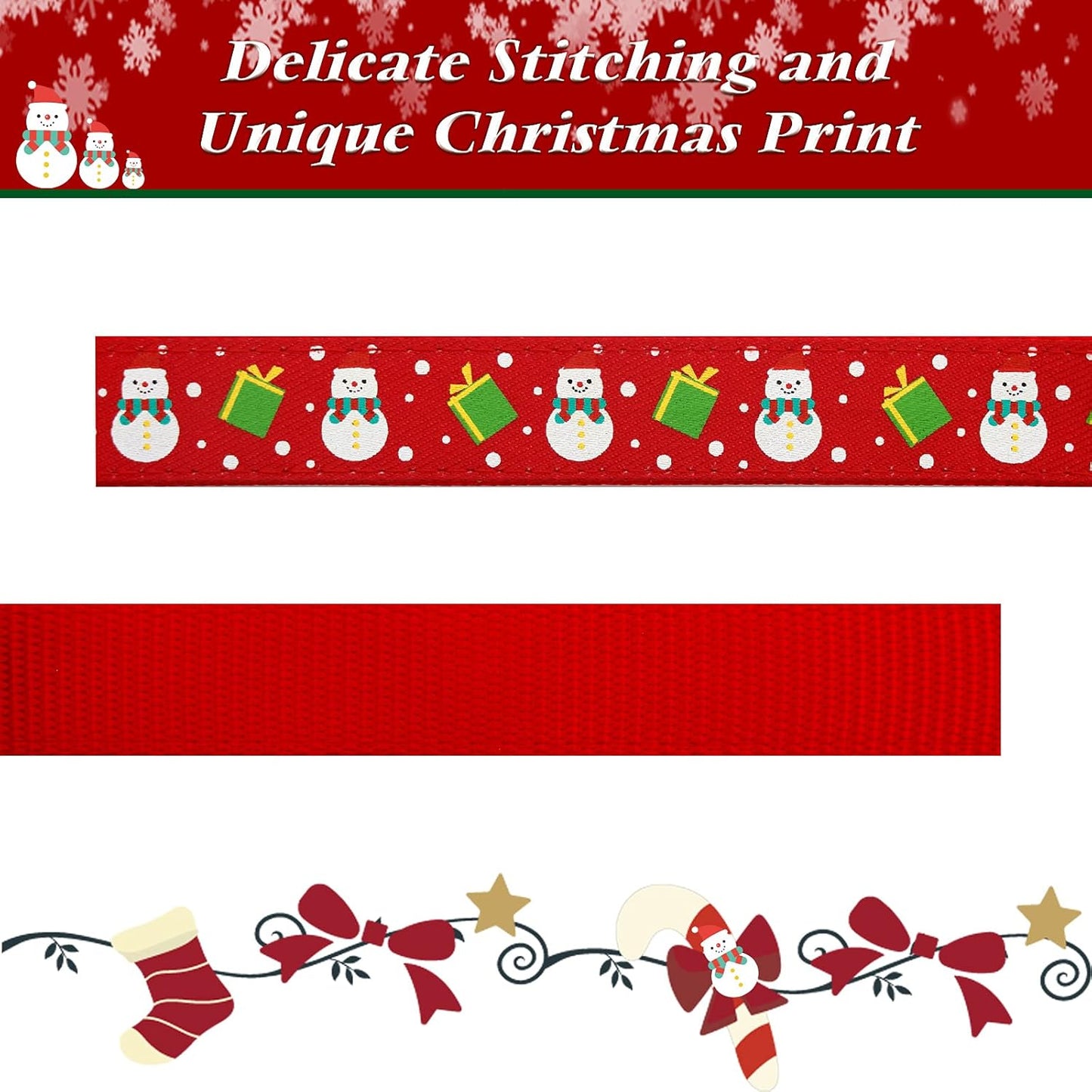 Adjustable Christmas Dog Collar